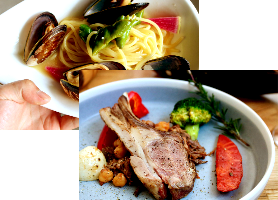 居心地よい空間でいただく旬の食材